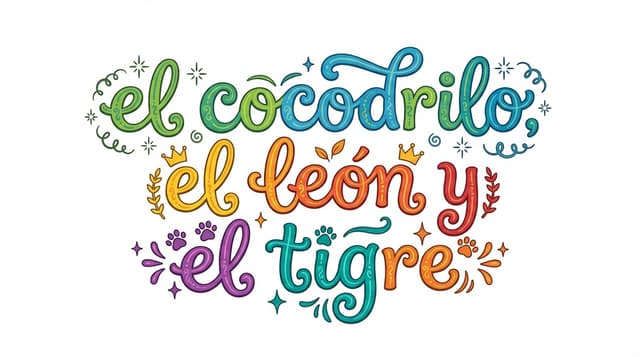 el cocodrilo, el león y el tigre