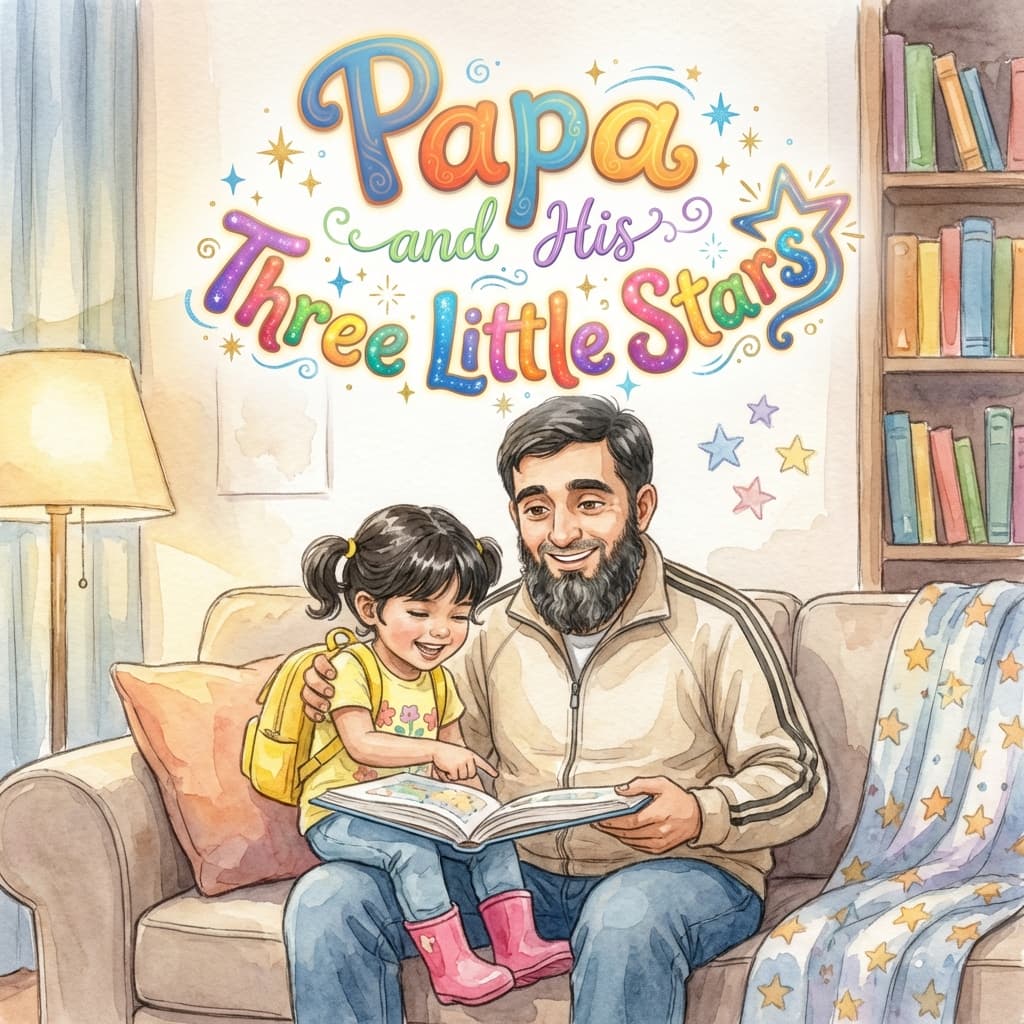 Papa and His Three Little Stars