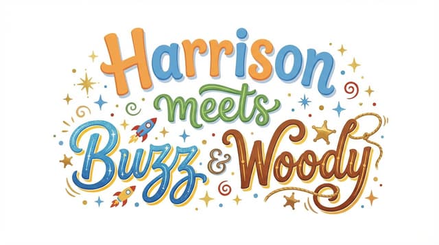 Harrison meets Buzz and Woody