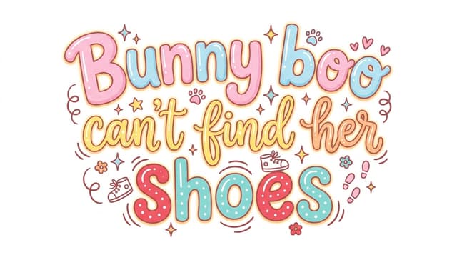 Bunny boo can't find her shoes